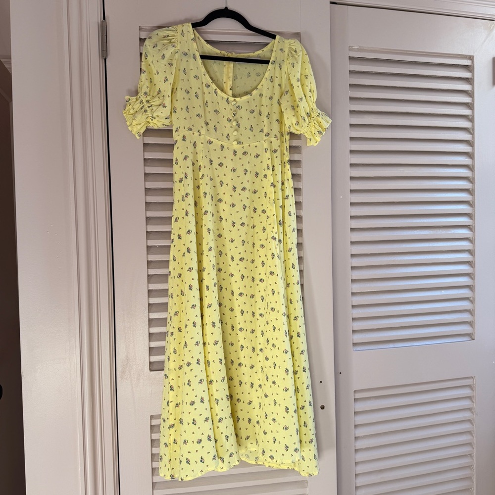 Yellow Faithfull the Brand Floral Midi Dress